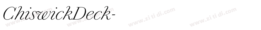 ChiswickDeck字体转换
