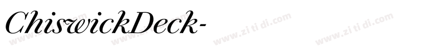 ChiswickDeck字体转换