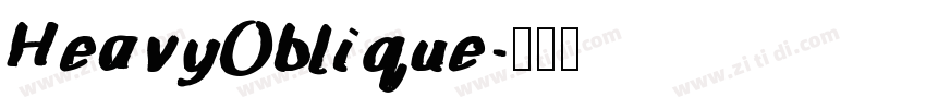 HeavyOblique字体转换