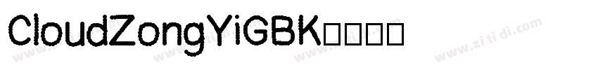 CloudZongYiGBK字体转换