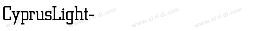 CyprusLight字体转换