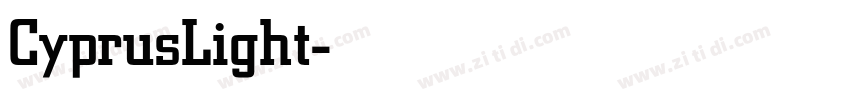 CyprusLight字体转换
