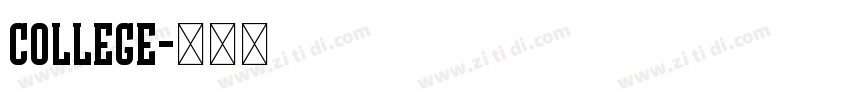 COLLEGE字体转换