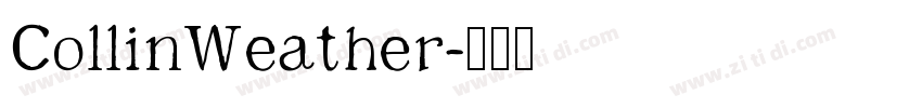 CollinWeather字体转换