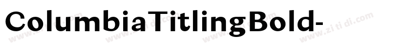 ColumbiaTitlingBold字体转换