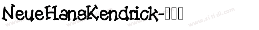 NeueHansKendrick字体转换