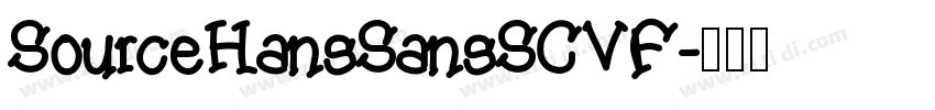 SourceHansSansSCVF字体转换