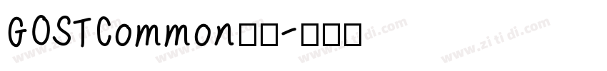 GOSTCommon字体字体转换