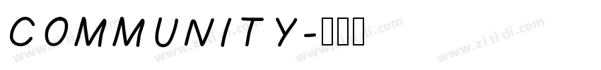 COMMUNITY字体转换