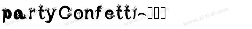 partyConfetti字体转换