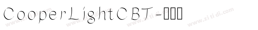 CooperLightCBT字体转换
