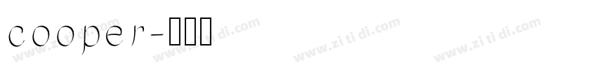 cooper字体转换