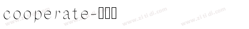 cooperate字体转换
