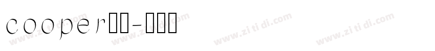 cooper黑体字体转换