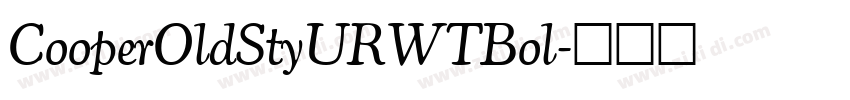 CooperOldStyURWTBol字体转换