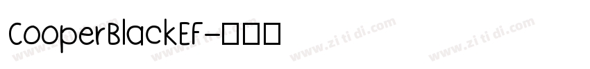 CooperBlackEF字体转换