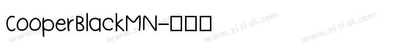 CooperBlackMN字体转换