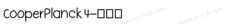 CooperPlanck4字体转换