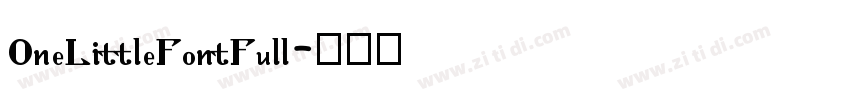 OneLittleFontFull字体转换
