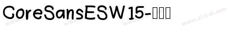 CoreSansESW15字体转换