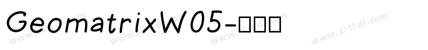 GeomatrixW05字体转换