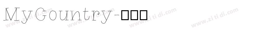 MyCountry字体转换