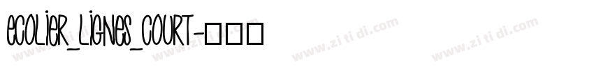 Ecolier_lignes_court字体转换