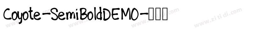 Coyote-SemiBoldDEMO字体转换