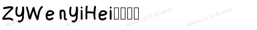 ZYWenYiHei字体转换