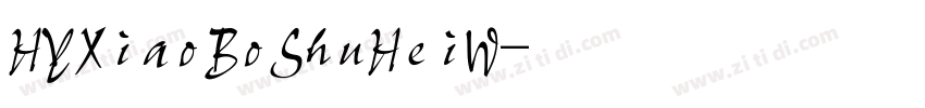 HYXiaoBoShuHeiW字体转换
