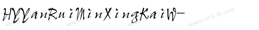 HYYanRuiMinXingKaiW字体转换