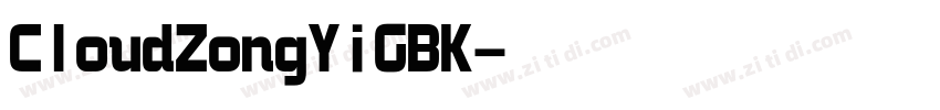 CloudZongYiGBK字体转换