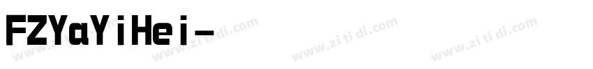 FZYaYiHei字体转换