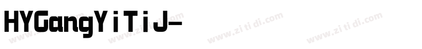 HYGangYiTiJ字体转换