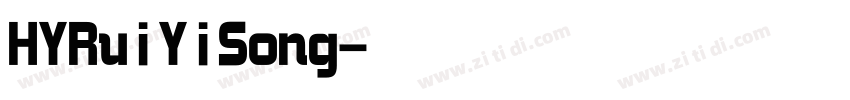 HYRuiYiSong字体转换