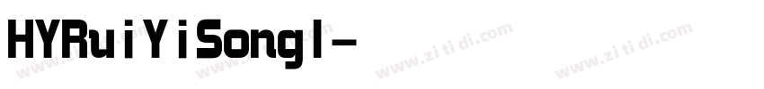 HYRuiYiSongI字体转换