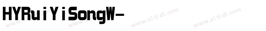 HYRuiYiSongW字体转换