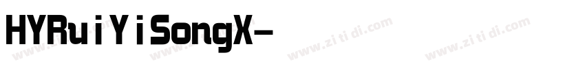 HYRuiYiSongX字体转换