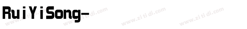 RuiYiSong字体转换