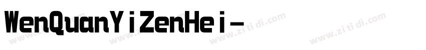 WenQuanYiZenHei字体转换