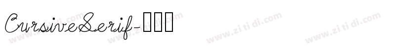 CursiveSerif字体转换