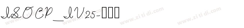 ISOCP_IV25字体转换
