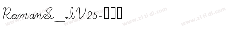 RomanS_IV25字体转换