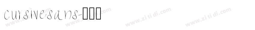 cursivesans字体转换