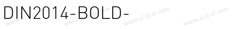 DIN2014-BOLD字体转换