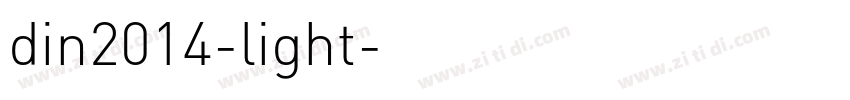 din2014-light字体转换