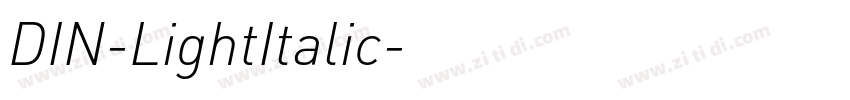 DIN-LightItalic字体转换