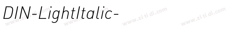 DIN-LightItalic字体转换