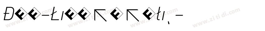 DIN-LightItalic字体转换