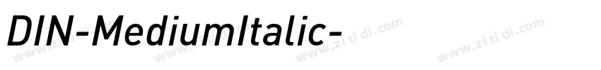 DIN-MediumItalic字体转换